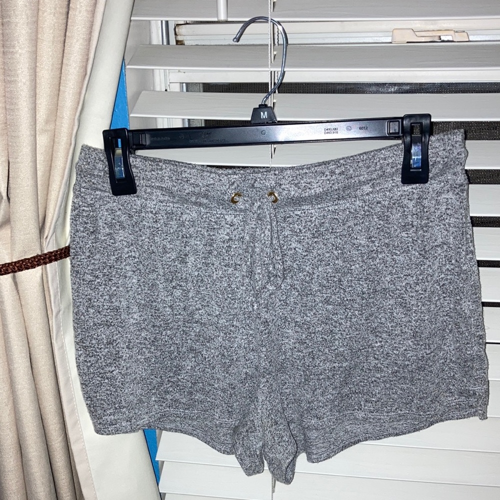 Grey flowy pj shorts
